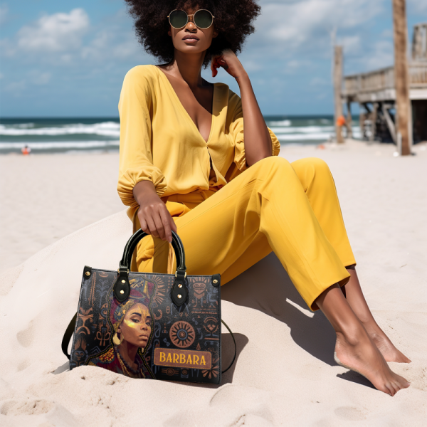African Culture - Personalized Leather Handbag