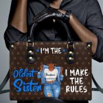 Who Makes The Rules - Personalized Leather Handbag