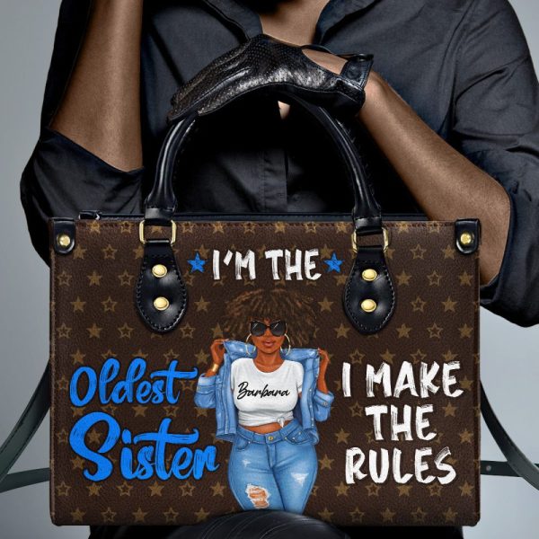 Who Makes The Rules - Personalized Leather Handbag