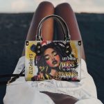 Let These Locs Do The Talking - Personalized Leather Handbag Sblhbll2404T