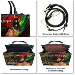 A Beautiful Black Queen - Personalized Leather Handbag