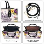 Afro Map - Personalized Leather Handbag Stb196