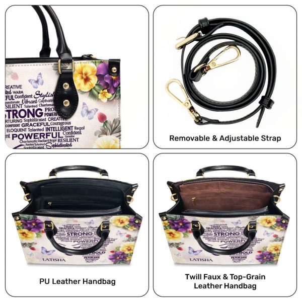 Afro Map - Personalized Leather Handbag Stb196