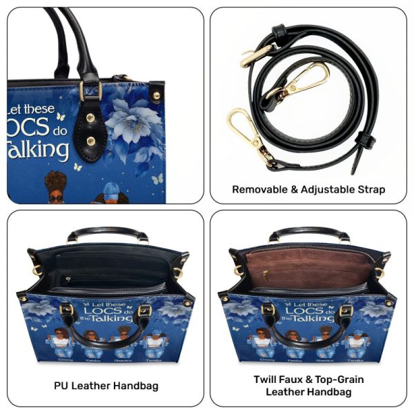 Let These Locs Do The Talking - Personalized Leather Handbag Stb192