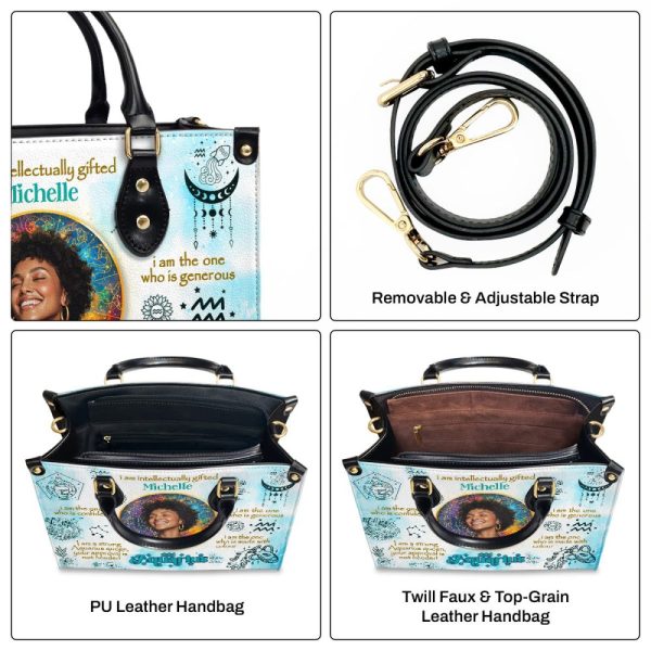 12 Zodiac Signs - Personalized Leather Handbag