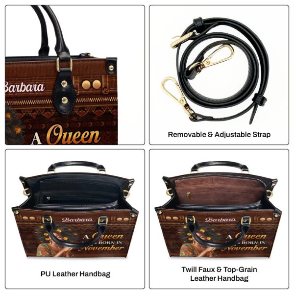 Black Queen - Personalized Leather Handbag