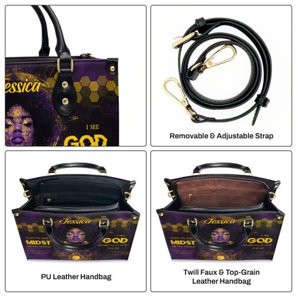God Working It Out For Me - Personalized Leather Handbag Sblhbll2026M