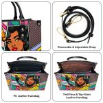 Popart Style - Personalized Leather Handbag Sblhbpha784M