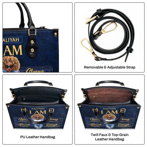 I Am - Personalized Leather Handbag