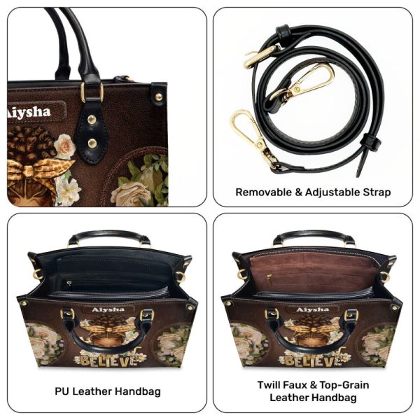 Believe - Personalized Leather Handbag Sblhbha44
