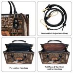 She Knows More Than She Says - Personalized Leather Handbag Sblhbln971D