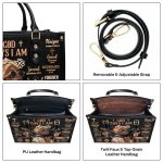 God Says I Am - Personalized Leather Handbag
