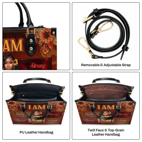 I Am - Personalized Leather Handbag