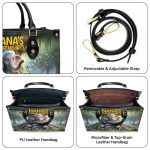 Nana'S Sweethearts - Elephants Personalized Leather Handbag Stb75