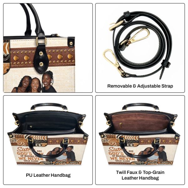 We Never Walk Alone - Personalized Leather Handbag