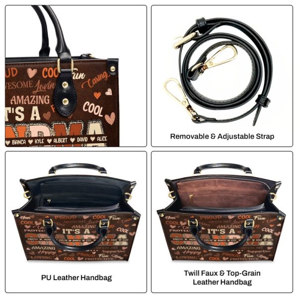 It Is A Grandma Thing - Personalized Leather Handbag Sblhblm2509T