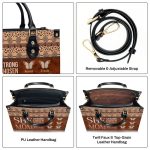 She Is Mom Butterfly - Personalized Leather Handbag Sblhblm1420D