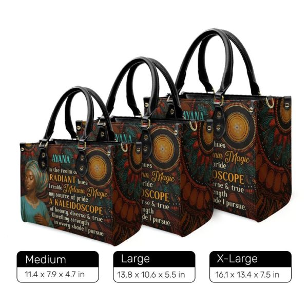 Kaleidoscope Of Beauty - Personalized Leather Handbag