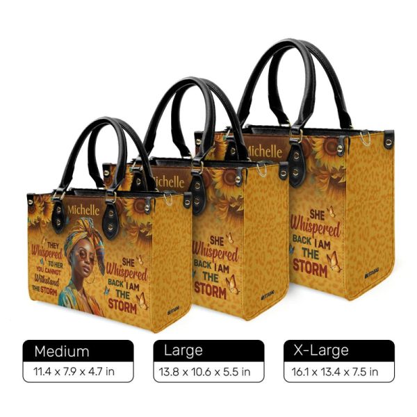 I Am The Storm - Personalized Leather Handbag