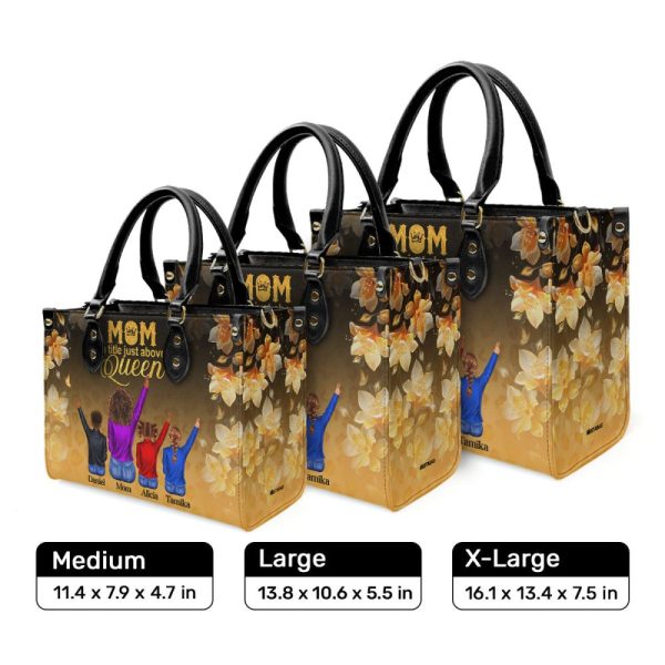 Mom A Title Just Above Queen - Personalized Leather Handbag Stb209