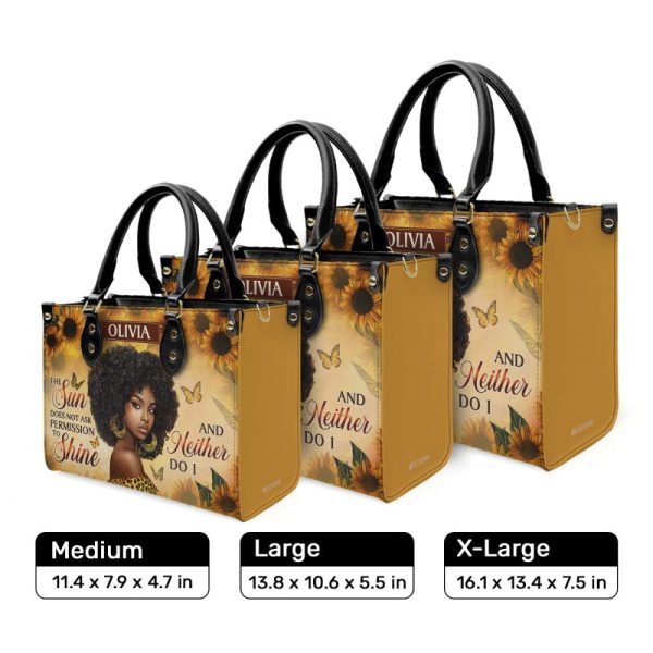 Sunshine Queen - Personalized Leather Handbag