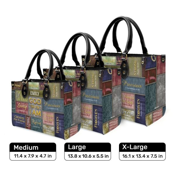 God Says I Am - Personalized Leather Handbag Sblhbpha773M