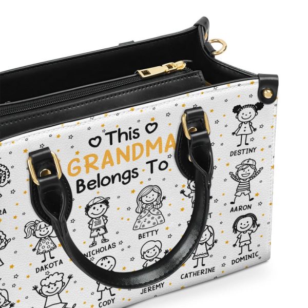 This Grandma Belongs To - Personalized Leather Handbag