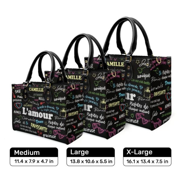 La Vie Est Belle - Personalized Leather Hand Bag Sblhbha25
