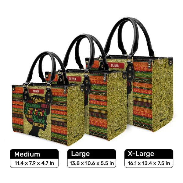 Juneteenth 1865 - Personalized Leather Handbag