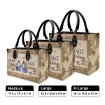 Catch Flights Not Feelings - Personalized Leather Hand Bag Sblhbha38