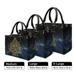 The Triquetra With Affirmations - Personalized Leather Handbag Stb219