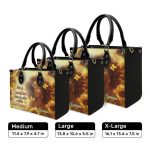 Sunshine Mixed With A Little Hurricane - Personalized Leather Handbag