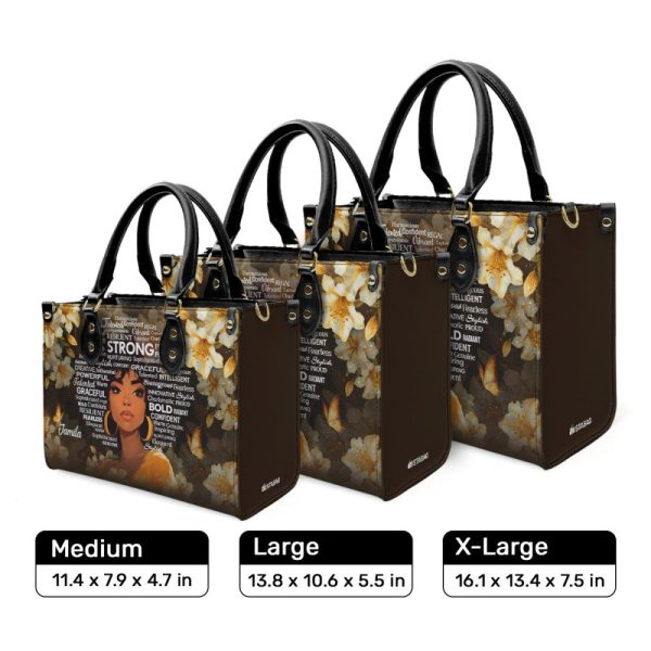 She Is Black Woman - Personalized Leather Handbag