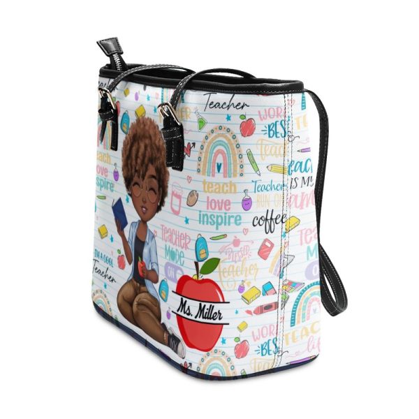 Teacher - Personalized Leather Totebag