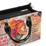 God Is So Much Bigger Than - Personalized Leather Handbag