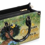 A Black Queen Was Born In - Personalized Leather Handbag