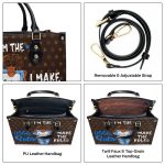Who Makes The Rules - Personalized Leather Handbag