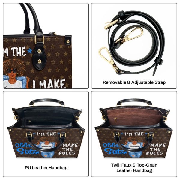 Who Makes The Rules - Personalized Leather Handbag