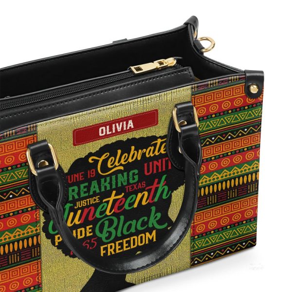 Juneteenth 1865 - Personalized Leather Handbag