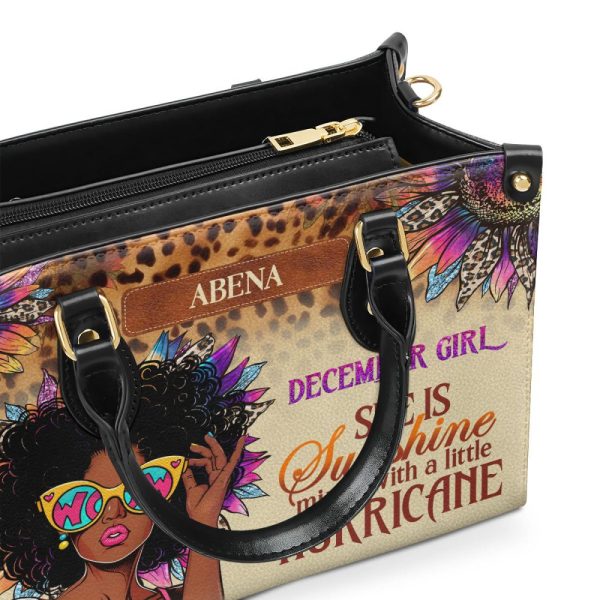 Hurricane Girl - Personalized Leather Handbag Mb89