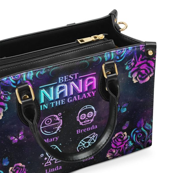 Best Nana In The Galaxy - Personalized Leather Handbag Mb77