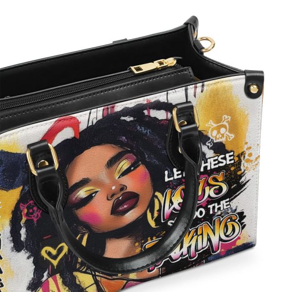 Let These Locs Do The Talking - Personalized Leather Handbag Sblhbll2404T