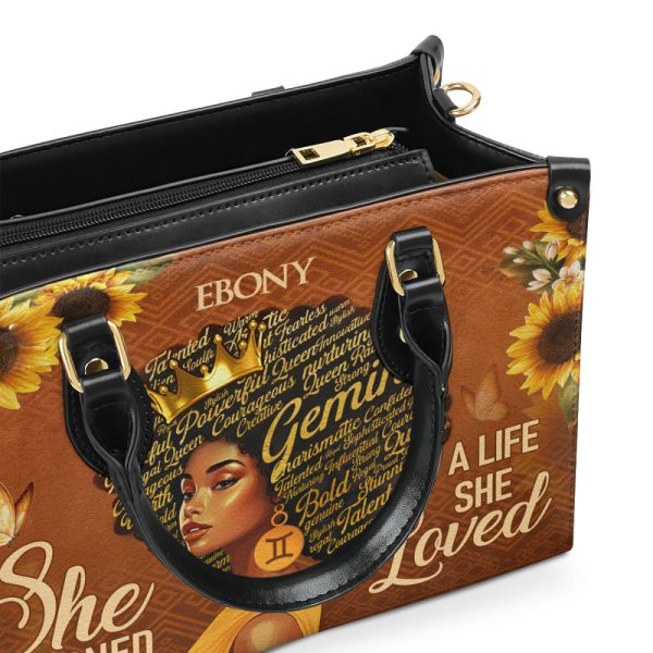 She Designed A Life She Loved - Personalized Leather Handbag Stb220