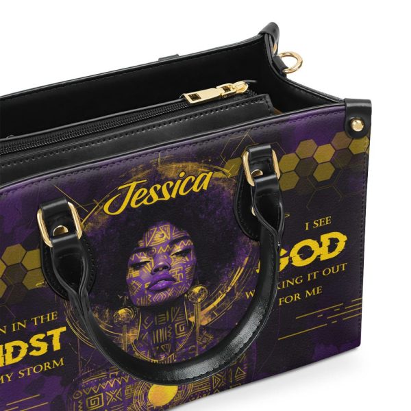 God Working It Out For Me - Personalized Leather Handbag Sblhbll2026M