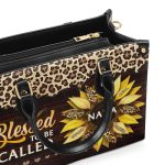 Blessed To Be Called Grandma - Personalized Leather Handbag