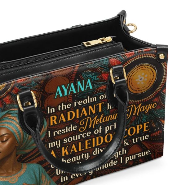 Kaleidoscope Of Beauty - Personalized Leather Handbag