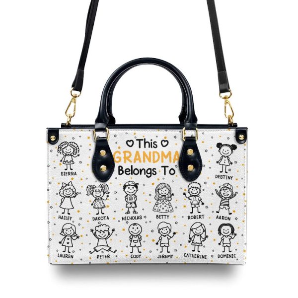 This Grandma Belongs To - Personalized Leather Handbag