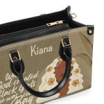 When God Created Black Women - Personalized Leather Hand Bag Stb107
