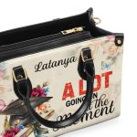 A Lot Going On At The Moment - Personalized Leather Handbag Stb194