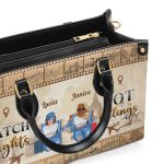 Catch Flights Not Feelings - Personalized Leather Hand Bag Sblhbha38